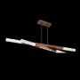 Hammerton Studio Axis 8 Light 64" Wide LED Abstract Linear Chandelier - 3000K Burnished Bronze / Clear