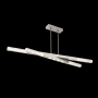 Hammerton Studio Axis 8 Light 64" Wide LED Abstract Linear Chandelier - 3000K Beige Silver / Clear