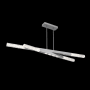 Hammerton Studio Axis 8 Light 64" Wide LED Abstract Linear Chandelier - 3000K Classic Silver / Clear