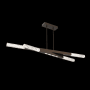 Hammerton Studio Axis 8 Light 64" Wide LED Abstract Linear Chandelier - 3000K Flat Bronze / Clear