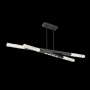 Hammerton Studio Axis 8 Light 64" Wide LED Abstract Linear Chandelier - 3000K Graphite / Clear