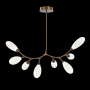 Hammerton Studio Fiori 8 Light 41" Wide LED Abstract Chandelier - 3000K Flat Bronze / White