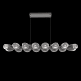 Hammerton Studio Pebble 20 Light 47" Wide LED Linear Chandelier - 2700K Graphite / Clear