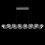 Hammerton Studio Pebble 20 Light 47" Wide LED Linear Chandelier - 2700K Matte Black / Clear