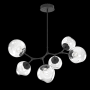 Hammerton Studio Nebula 6 Light 38" Wide LED Abstract Chandelier - 2700K Matte Black / Zircon Clear