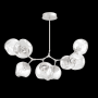 Hammerton Studio Nebula 10 Light 63" Wide LED Abstract Chandelier - 2700K Beige Silver / Floret Clear
