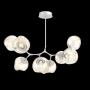 Hammerton Studio Nebula 10 Light 63" Wide LED Abstract Chandelier - 2700K Beige Silver / Geo Amber