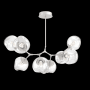 Hammerton Studio Nebula 10 Light 63" Wide LED Abstract Chandelier - 2700K Beige Silver / Geo Clear