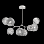 Hammerton Studio Nebula 10 Light 63" Wide LED Abstract Chandelier - 2700K Beige Silver / Geo Smoke