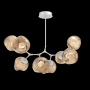 Hammerton Studio Nebula 10 Light 63" Wide LED Abstract Chandelier - 2700K Beige Silver / Zircon Bronze