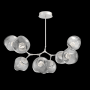 Hammerton Studio Nebula 10 Light 63" Wide LED Abstract Chandelier - 2700K Beige Silver / Zircon Smoke