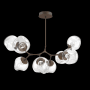 Hammerton Studio Nebula 8 Light 41" Wide LED Abstract Chandelier - 2700K Flat Bronze / Floret Clear
