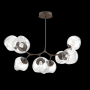 Hammerton Studio Nebula 8 Light 41" Wide LED Abstract Chandelier - 2700K Flat Bronze / Geo Clear