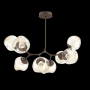 Hammerton Studio Nebula 8 Light 41" Wide LED Abstract Chandelier - 2700K Flat Bronze / Zircon Amber