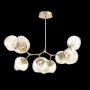 Hammerton Studio Nebula 8 Light 41" Wide LED Abstract Chandelier - 2700K Gilded Brass / Floret Amber