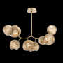 Hammerton Studio Nebula 8 Light 41" Wide LED Abstract Chandelier - 2700K Gilded Brass / Floret Bronze