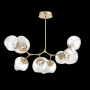 Hammerton Studio Nebula 8 Light 41" Wide LED Abstract Chandelier - 2700K Gilded Brass / Floret Clear