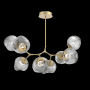 Hammerton Studio Nebula 8 Light 41" Wide LED Abstract Chandelier - 2700K Gilded Brass / Floret Smoke
