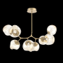 Hammerton Studio Nebula 8 Light 41" Wide LED Abstract Chandelier - 2700K Gilded Brass / Geo Amber