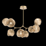 Hammerton Studio Nebula 8 Light 41" Wide LED Abstract Chandelier - 2700K Gilded Brass / Geo Bronze