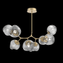 Hammerton Studio Nebula 8 Light 41" Wide LED Abstract Chandelier - 2700K Gilded Brass / Geo Smoke