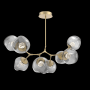 Hammerton Studio Nebula 8 Light 41" Wide LED Abstract Chandelier - 2700K Gilded Brass / Zircon Smoke