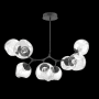 Hammerton Studio Nebula 8 Light 41" Wide LED Abstract Chandelier - 2700K Matte Black / Floret Clear