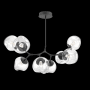 Hammerton Studio Nebula 8 Light 41" Wide LED Abstract Chandelier - 2700K Matte Black / Geo Clear