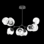 Hammerton Studio Nebula 8 Light 41" Wide LED Abstract Chandelier - 2700K Matte Black / Zircon Clear