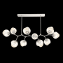 Hammerton Studio Nebula 10 Light 63" Wide LED Abstract Chandelier - 3000K Beige Silver / Floret Amber