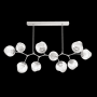 Hammerton Studio Nebula 10 Light 63" Wide LED Abstract Chandelier - 3000K Beige Silver / Floret Clear