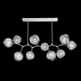Hammerton Studio Nebula 10 Light 63" Wide LED Abstract Chandelier - 3000K Beige Silver / Floret Smoke