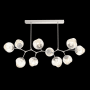 Hammerton Studio Nebula 10 Light 63" Wide LED Abstract Chandelier - 3000K Beige Silver / Geo Amber