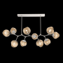 Hammerton Studio Nebula 10 Light 63" Wide LED Abstract Chandelier - 3000K Beige Silver / Geo Bronze