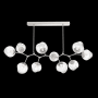 Hammerton Studio Nebula 10 Light 63" Wide LED Abstract Chandelier - 3000K Beige Silver / Geo Clear