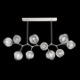Hammerton Studio Nebula 10 Light 63" Wide LED Abstract Chandelier - 3000K Beige Silver / Geo Smoke