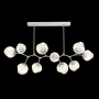 Hammerton Studio Nebula 10 Light 63" Wide LED Abstract Chandelier - 3000K Beige Silver / Zircon Amber