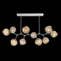 Hammerton Studio Nebula 10 Light 63" Wide LED Abstract Chandelier - 3000K Beige Silver / Zircon Bronze