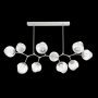 Hammerton Studio Nebula 10 Light 63" Wide LED Abstract Chandelier - 3000K Beige Silver / Zircon Clear