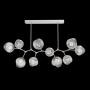 Hammerton Studio Nebula 10 Light 63" Wide LED Abstract Chandelier - 3000K Beige Silver / Zircon Smoke