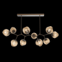 Hammerton Studio Nebula 10 Light 63" Wide LED Abstract Chandelier - 3000K Flat Bronze / Geo Bronze