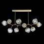 Hammerton Studio Nebula 10 Light 63" Wide LED Abstract Chandelier - 3000K Gilded Brass / Geo Smoke