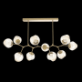 Hammerton Studio Nebula 10 Light 63" Wide LED Abstract Chandelier - 3000K Gilded Brass / Zircon Amber