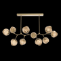 Hammerton Studio Nebula 10 Light 63" Wide LED Abstract Chandelier - 3000K Gilded Brass / Zircon Bronze