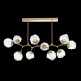 Hammerton Studio Nebula 10 Light 63" Wide LED Abstract Chandelier - 3000K Gilded Brass / Zircon Clear