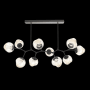 Hammerton Studio Nebula 10 Light 63" Wide LED Abstract Chandelier - 2700K Matte Black / Floret Amber