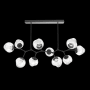 Hammerton Studio Nebula 10 Light 63" Wide LED Abstract Chandelier - 2700K Matte Black / Floret Clear