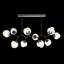 Hammerton Studio Nebula 10 Light 63" Wide LED Abstract Chandelier - 2700K Matte Black / Geo Amber
