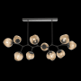 Hammerton Studio Nebula 10 Light 63" Wide LED Abstract Chandelier - 2700K Matte Black / Geo Bronze