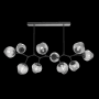 Hammerton Studio Nebula 10 Light 63" Wide LED Abstract Chandelier - 3000K Matte Black / Geo Smoke